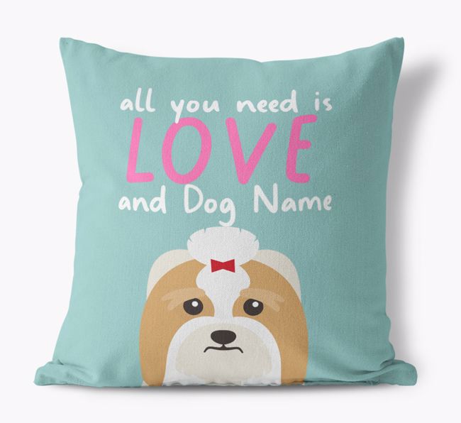 All You Need Is Love: Personalized {breedFullName} Canvas Pillow